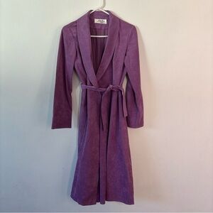 Vintage 70’s Mollie Parnis ultra suede Purple Trench Coat
